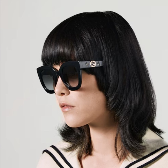 GUCCI ROUND-FRAME ACETATE SUNGLASSES WITH STAR GG0208S 550$ - Picture 5 of 6